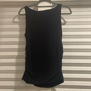Jcrew black form knit tank. Size small ruched sides